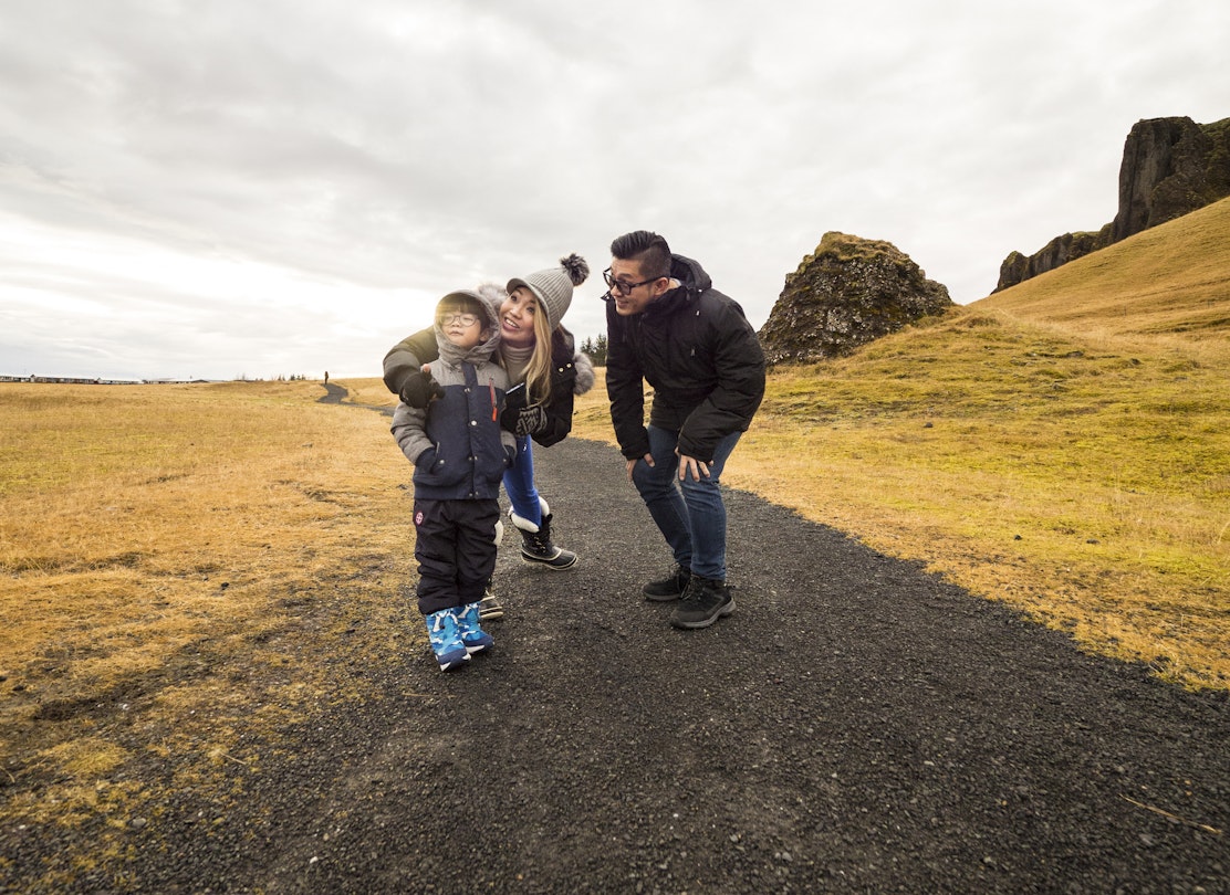 Parent and one child looking at view in Iceland vacation.
1188302563
espkeywordtest
An East Asian family on holiday in Iceland