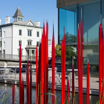 Dale Chihuly glass reed sculpture at the Virginia Museum of Fine Arts VMFA in Richmond, Virginia