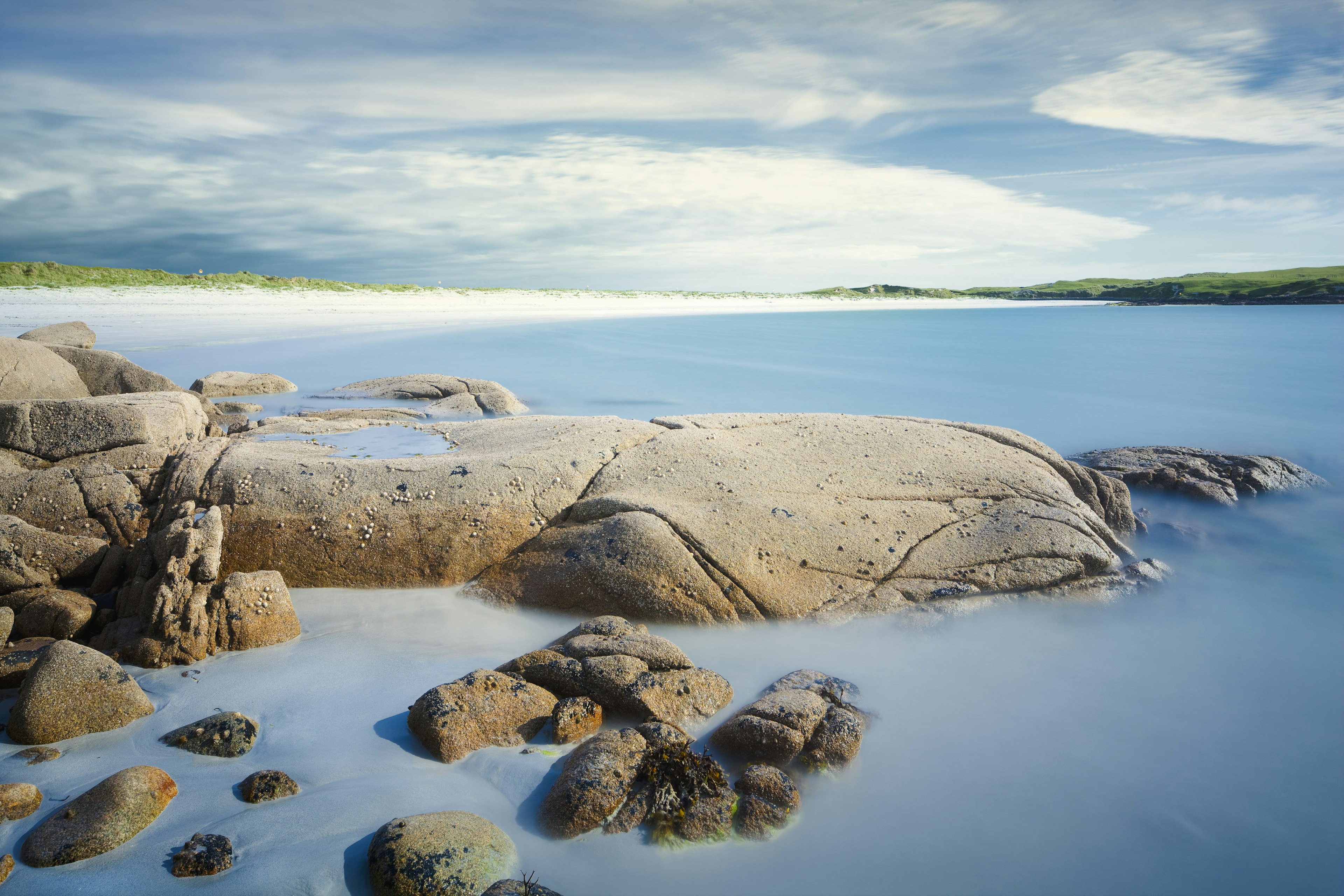 The white-sand of Dog's Head Bay