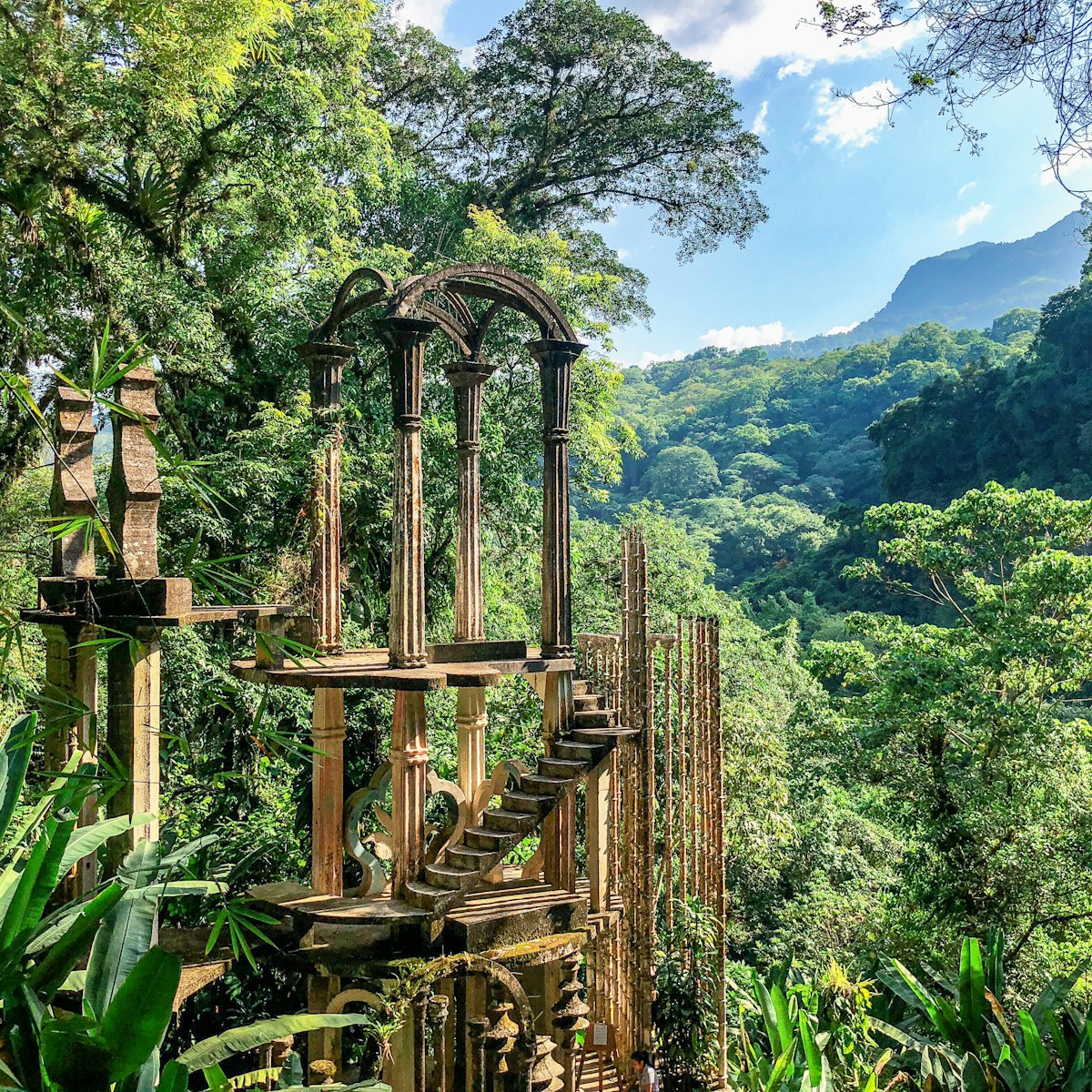 Las Pozas is a surrealistic garden constructed in the middle of a mexican jungle in the city of Xilitla.