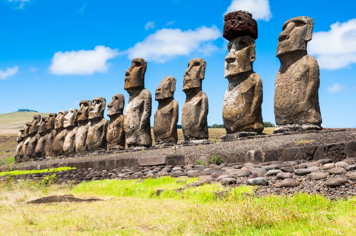 Moais of Ahu Tongariki, Easter Island.
Travel Destinations Horizontal The Americas South America Sculpture Statue Chile Famous Place International Landmark Cultures Island Easter Island Moai Statue Ahu Tongariki No People Photography Polynesian Culture UNESCO World Heritage Site