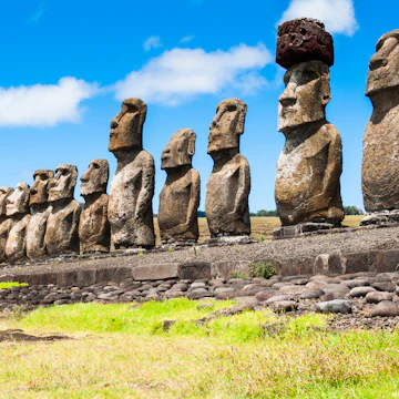 Moais of Ahu Tongariki, Easter Island.
Travel Destinations Horizontal The Americas South America Sculpture Statue Chile Famous Place International Landmark Cultures Island Easter Island Moai Statue Ahu Tongariki No People Photography Polynesian Culture UNESCO World Heritage Site