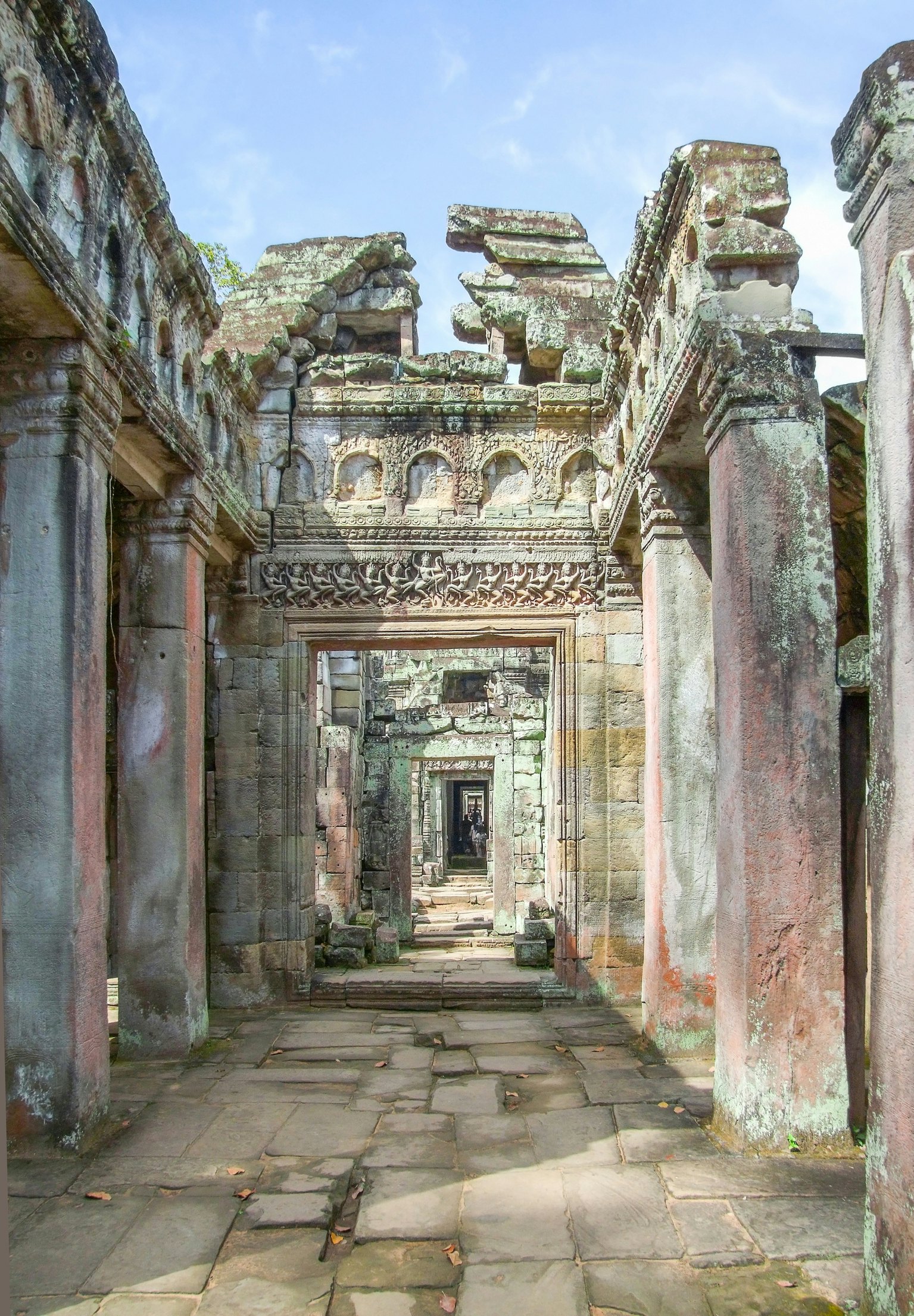 607297572
Spirituality Built Structure Ruined History Architecture Vertical Asia Close-up Cambodia Sculpture Monument Old Ruin Statue Temple - Building Ancient Old Famous Place Cultures Stone Material Angkor Wall - Building Feature Religion Buddhism Art And Craft Art Craft Cambodian Culture East Asian Culture No People Building Exterior Photography Tourism Ancient Civilization Travel Khmer Preah Khan Temple
A stone walkway in the Preah Khan temple in Angkor.