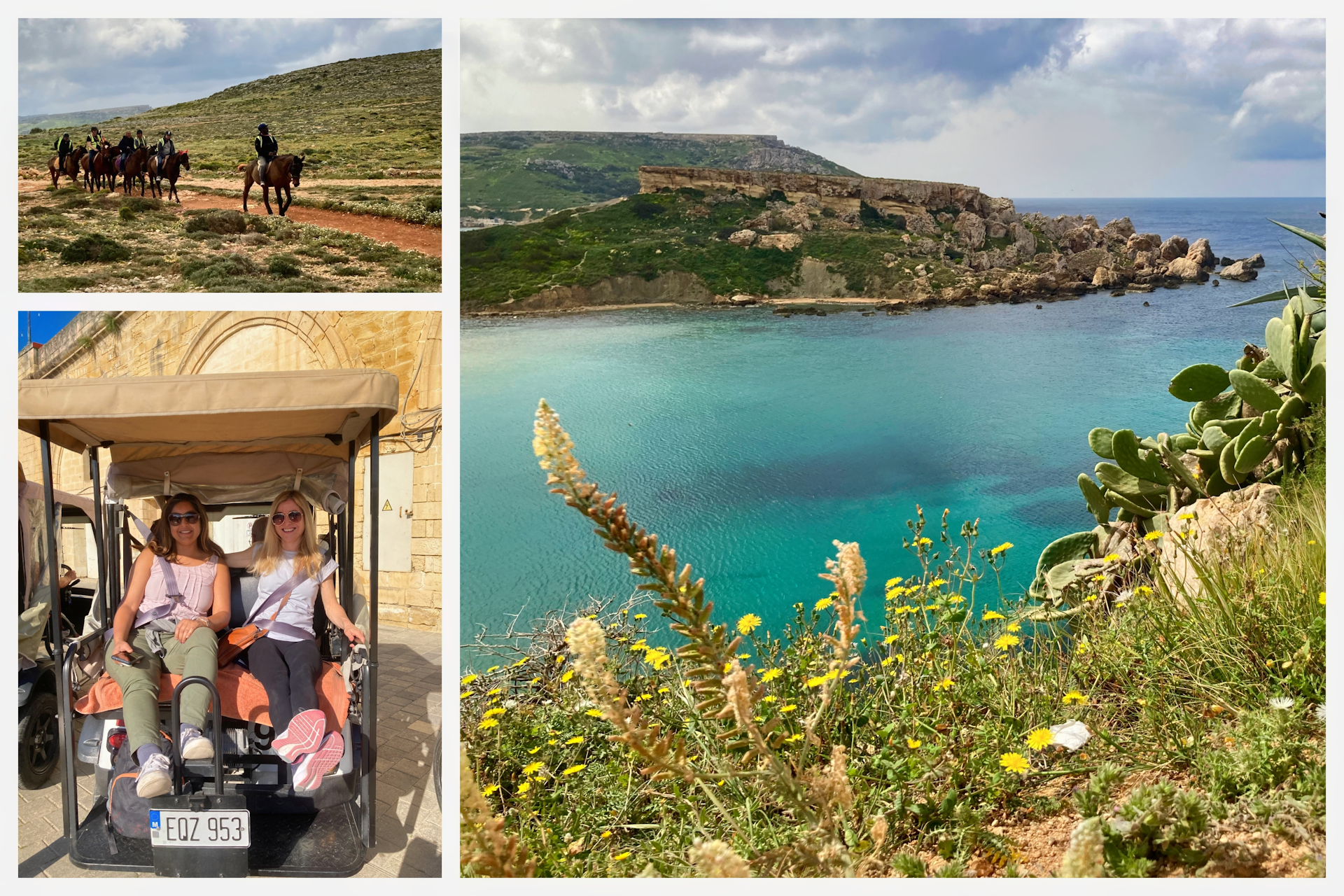 A segway and horse-riding tour in Golden Bay, Malta