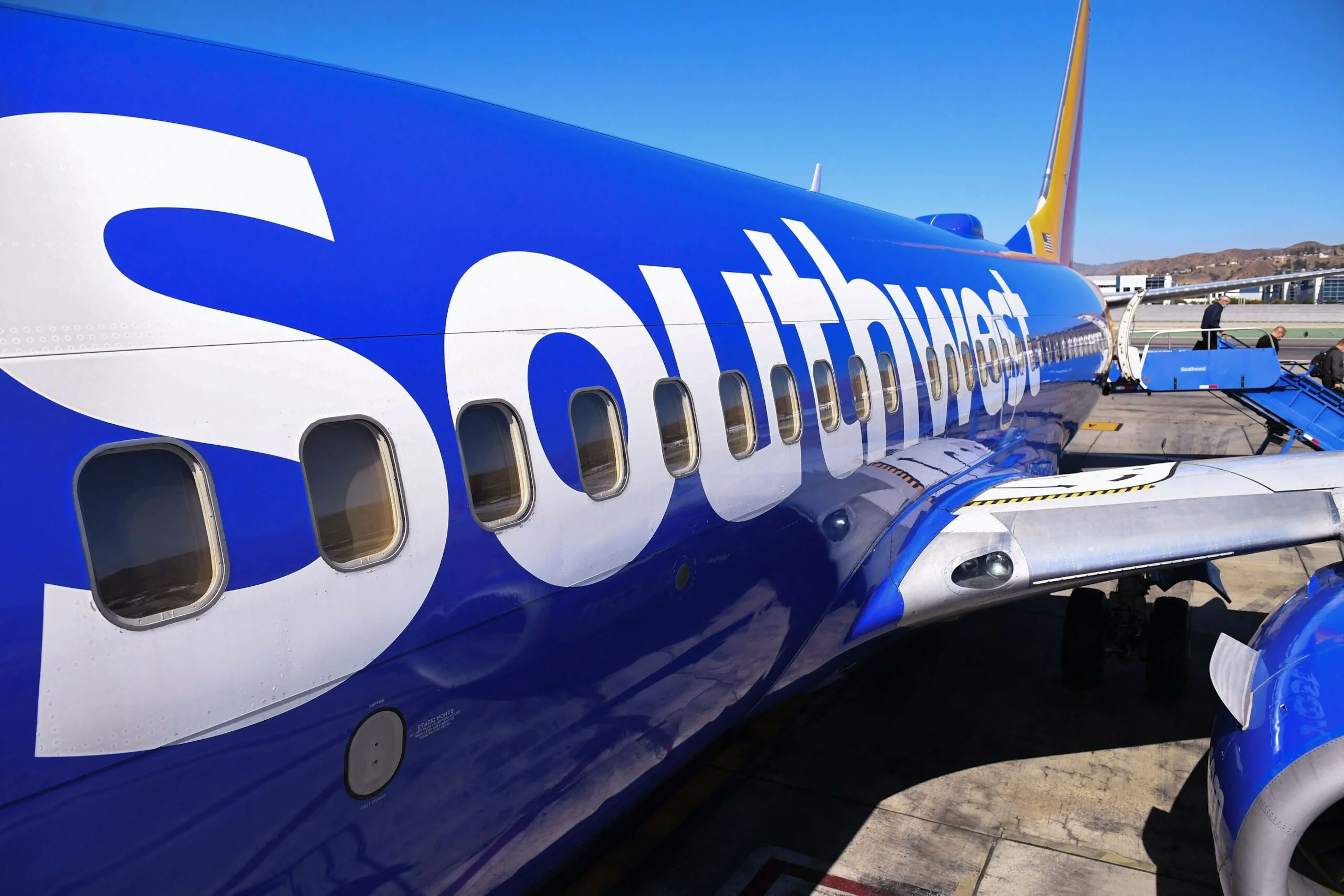 The side of one of Southwest's Boeing's 737