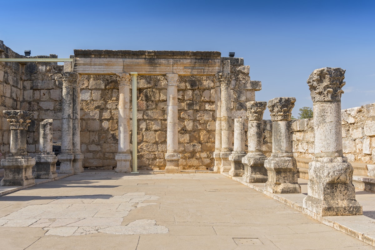 Ruins of the old synagogue in Capernaum.