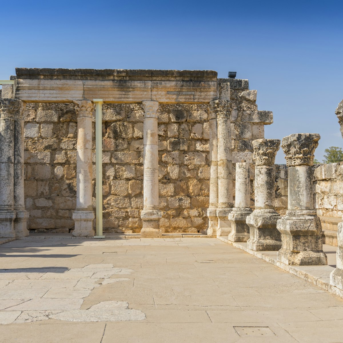 Ruins of the old synagogue in Capernaum.