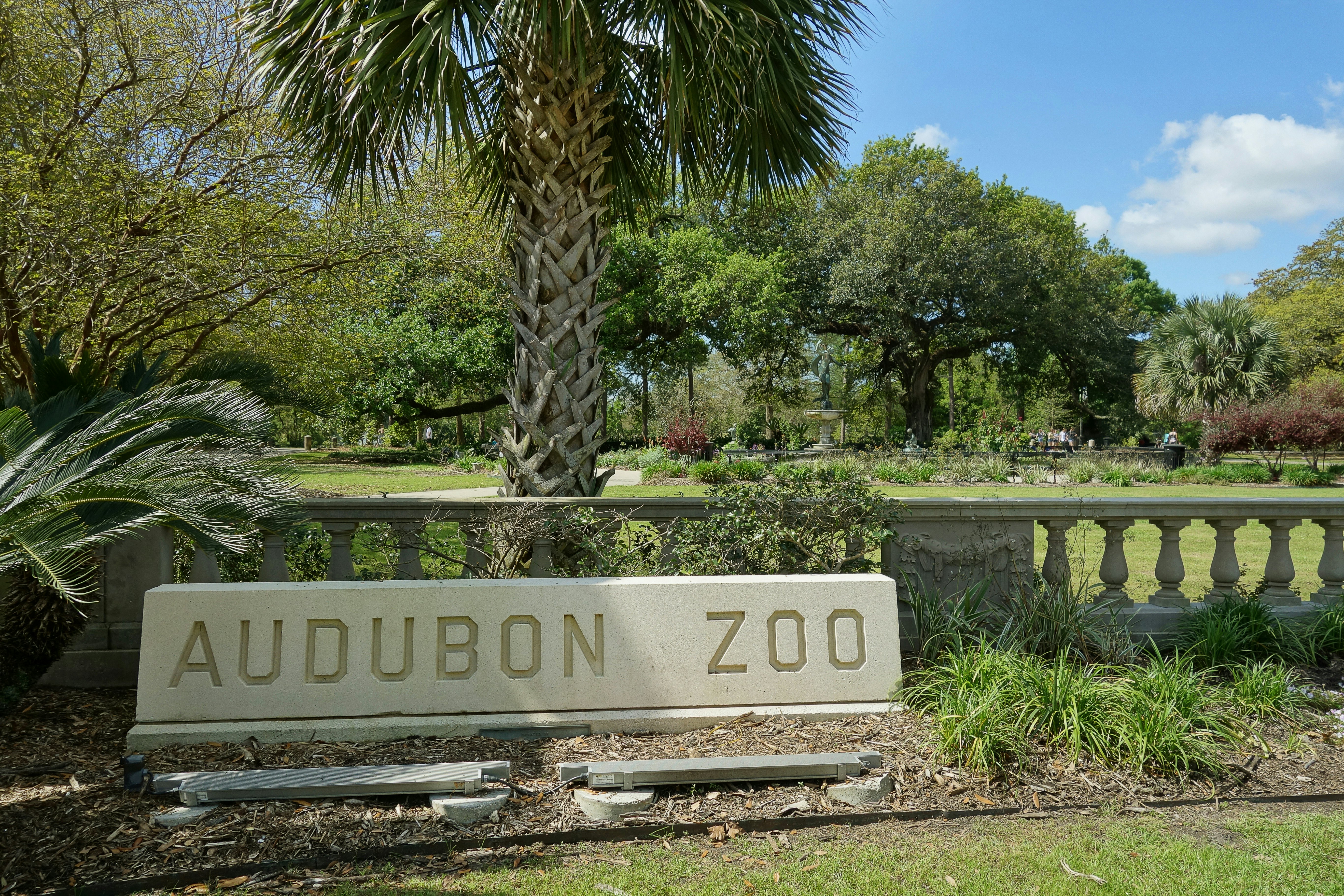 The entrance to Audubon Zoo in New Orleans.