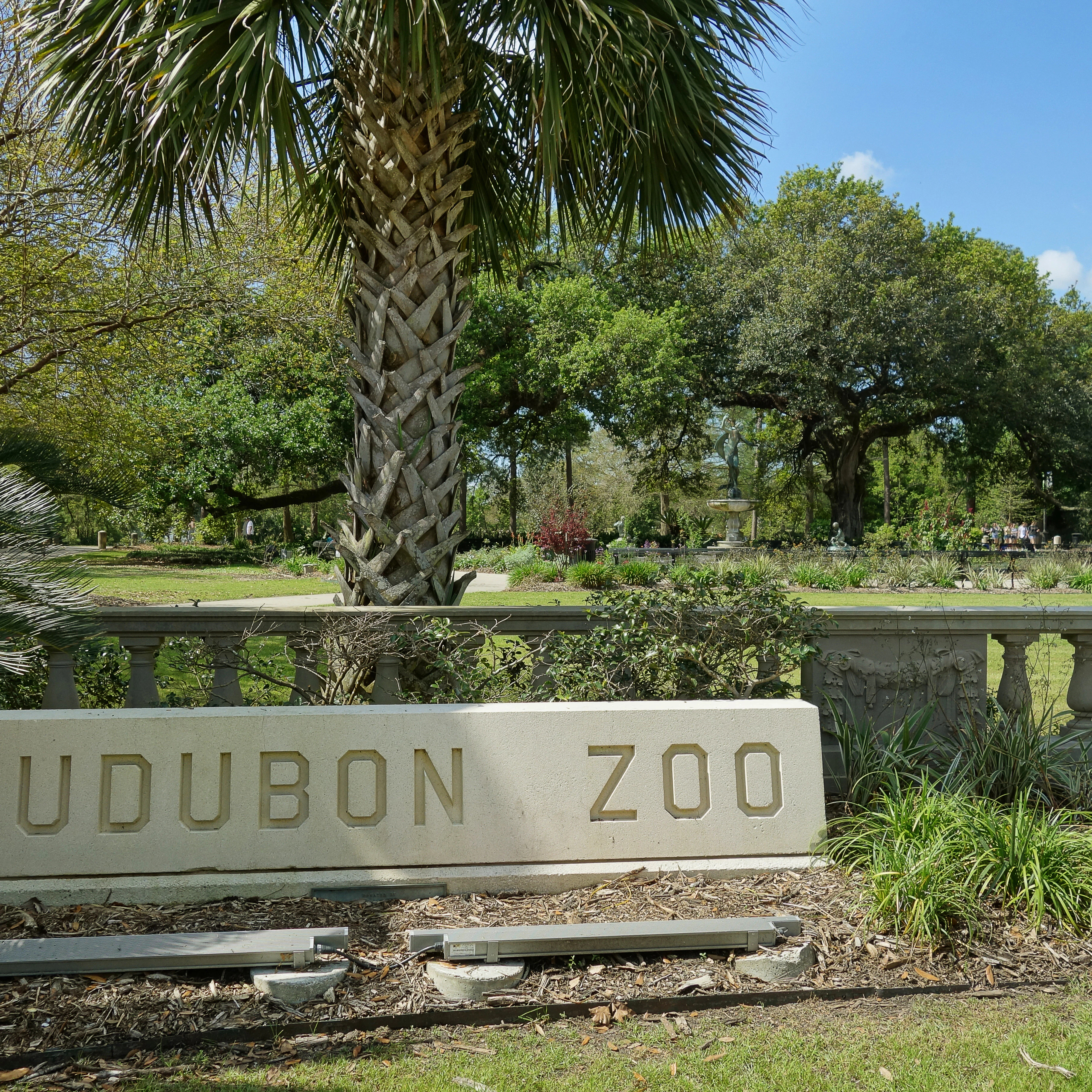 The entrance to Audubon Zoo in New Orleans.