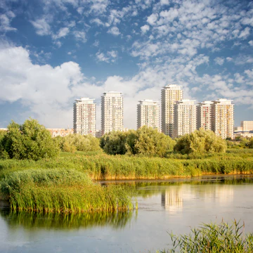 Vacaresti Nature Park in Bucharest, Romania.