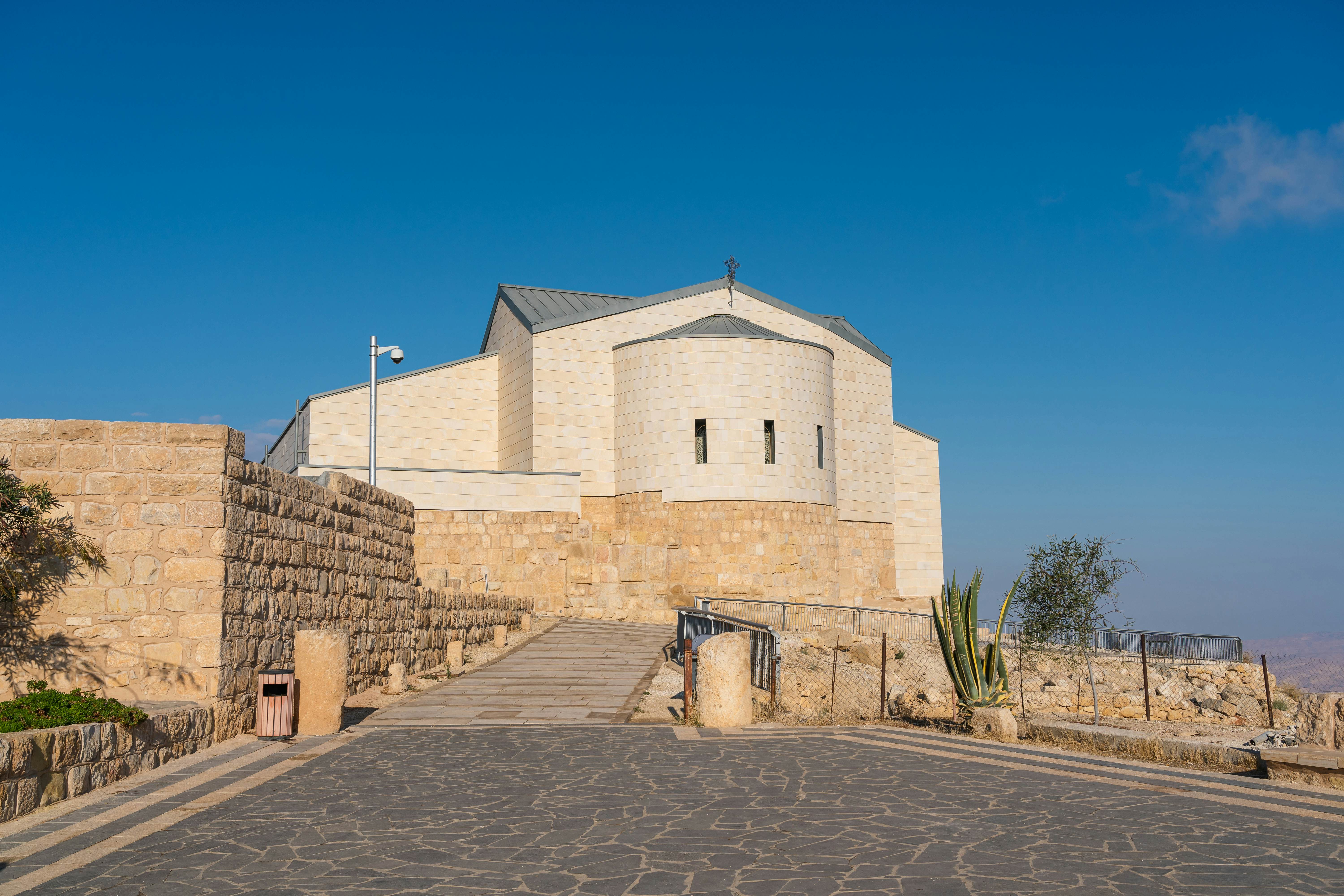 The Memorial church of Moses on top of Mount Nebo, Jordan.