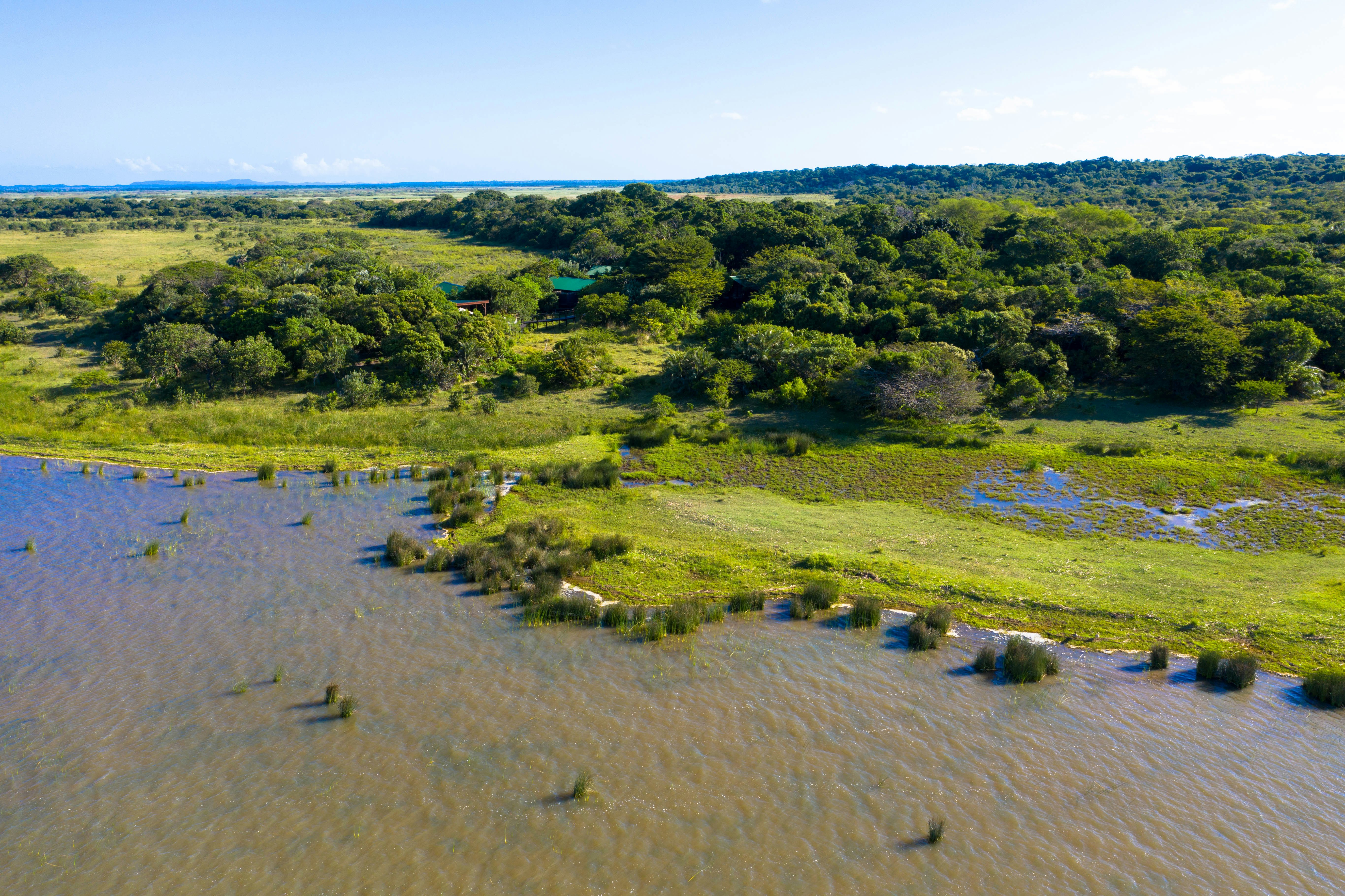 Aerial view of iSimangaliso Wetland Park.