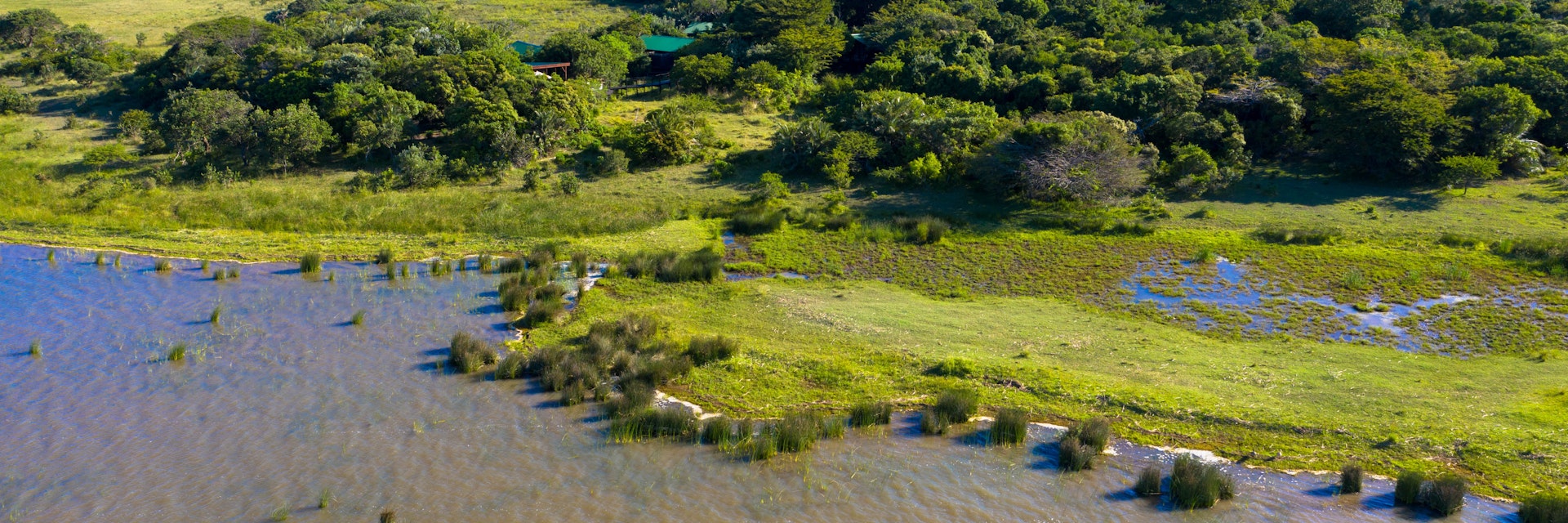 Aerial view of iSimangaliso Wetland Park.