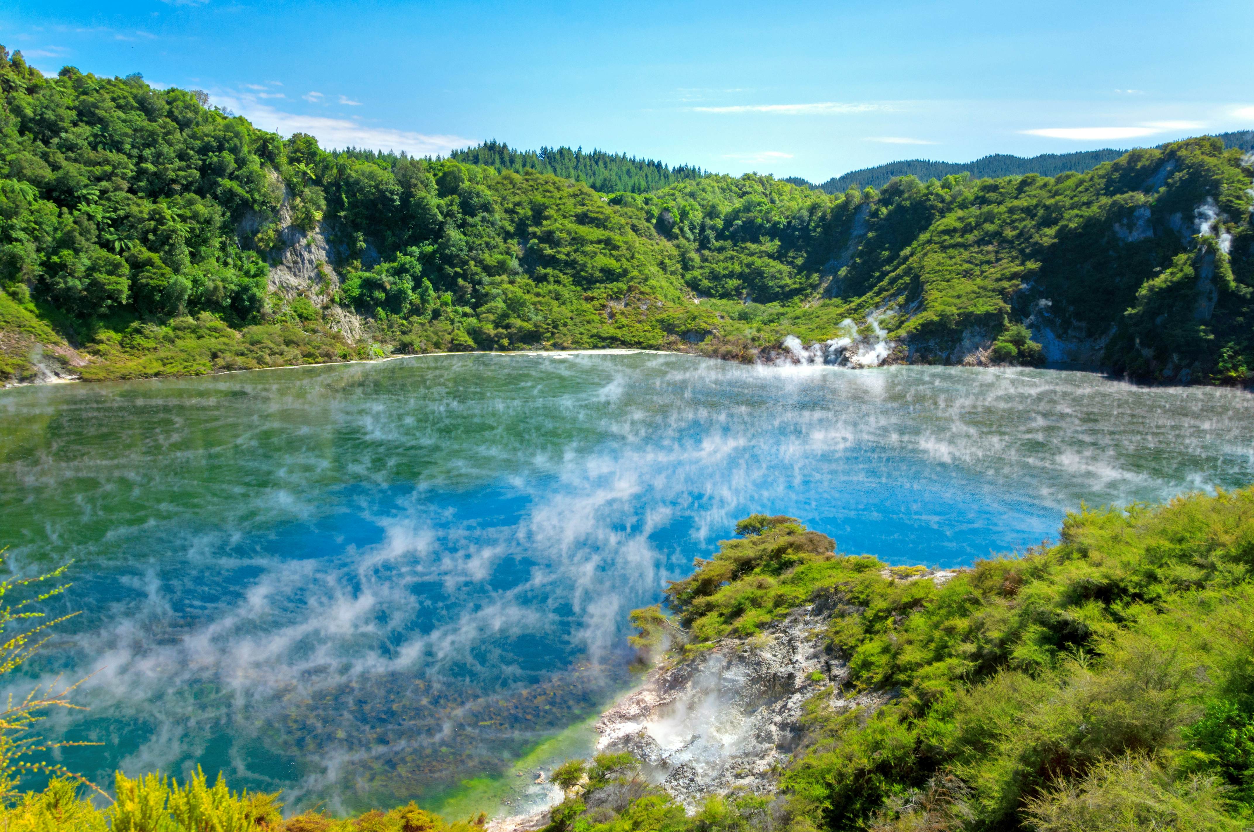 Frying Pan Lake in Waimangu Volcanic Valley. 