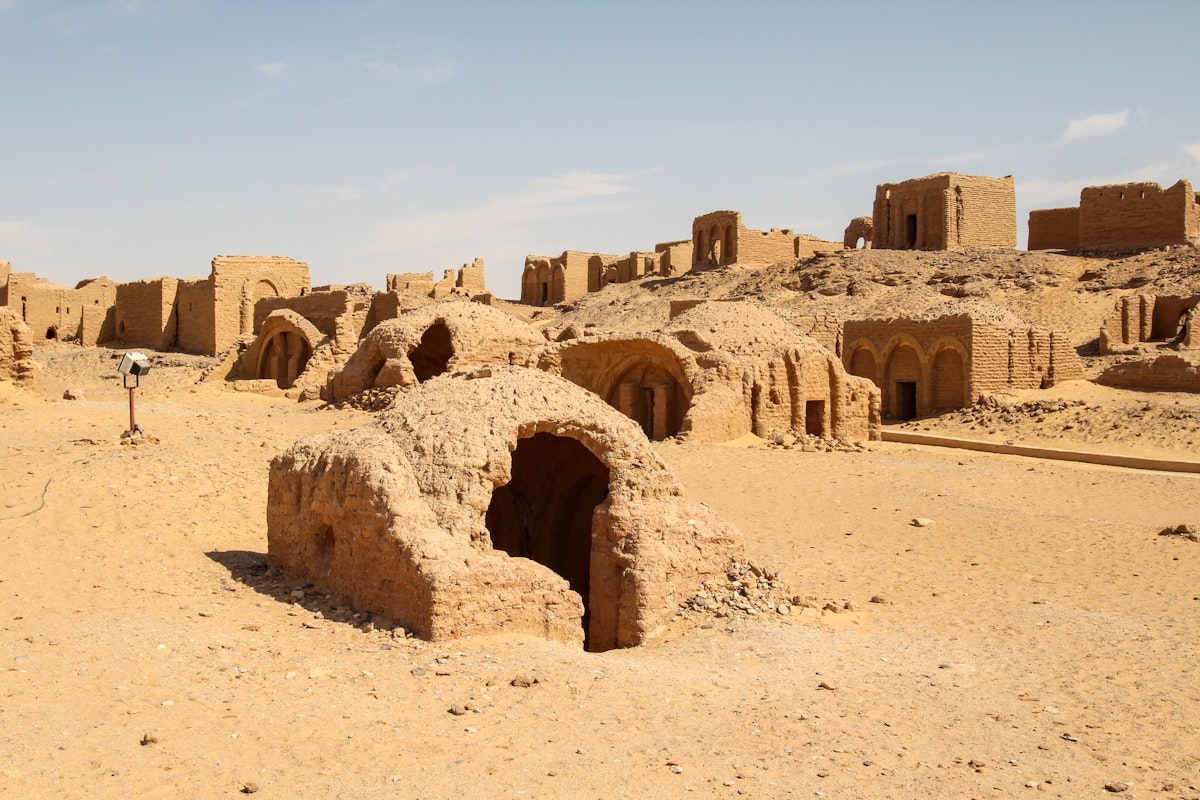 Ancient christian necropolis of Al Bagawat in Egypt.