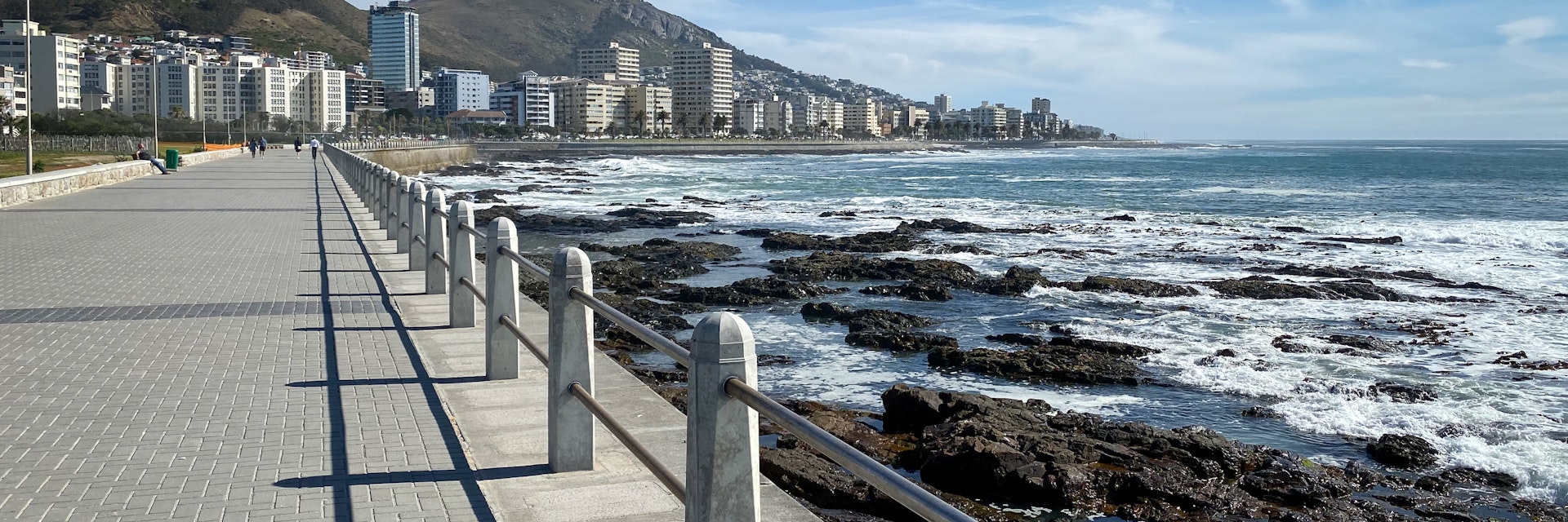 Scenic view of Sea Point Promenade, Cape Town, South Africa.