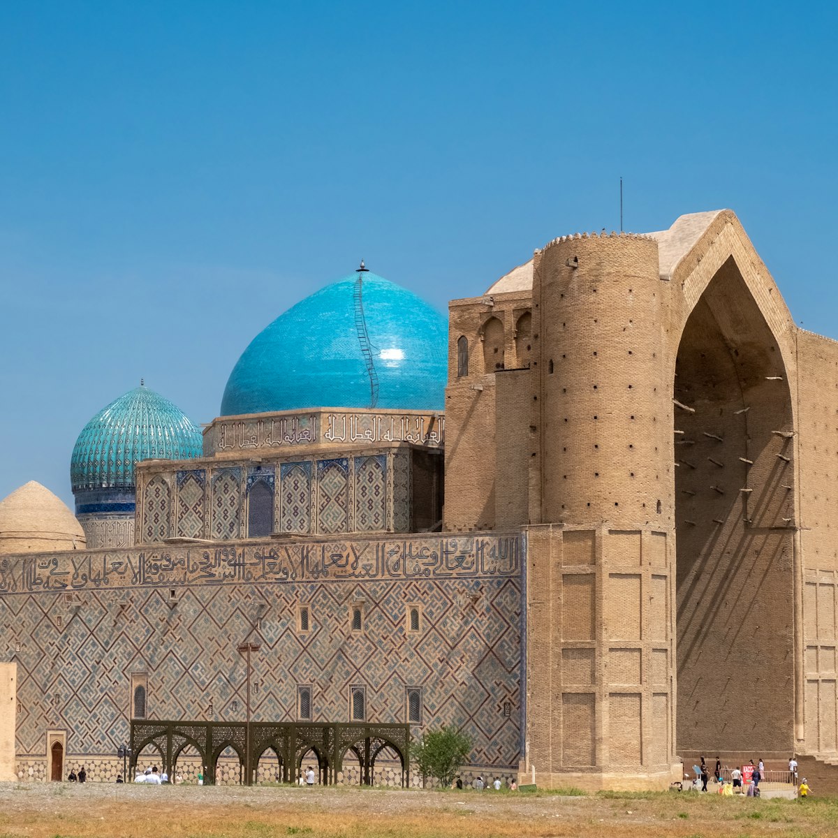 The Mausoleum of Khoja Ahmed Yasawi in the city of Turkestan.