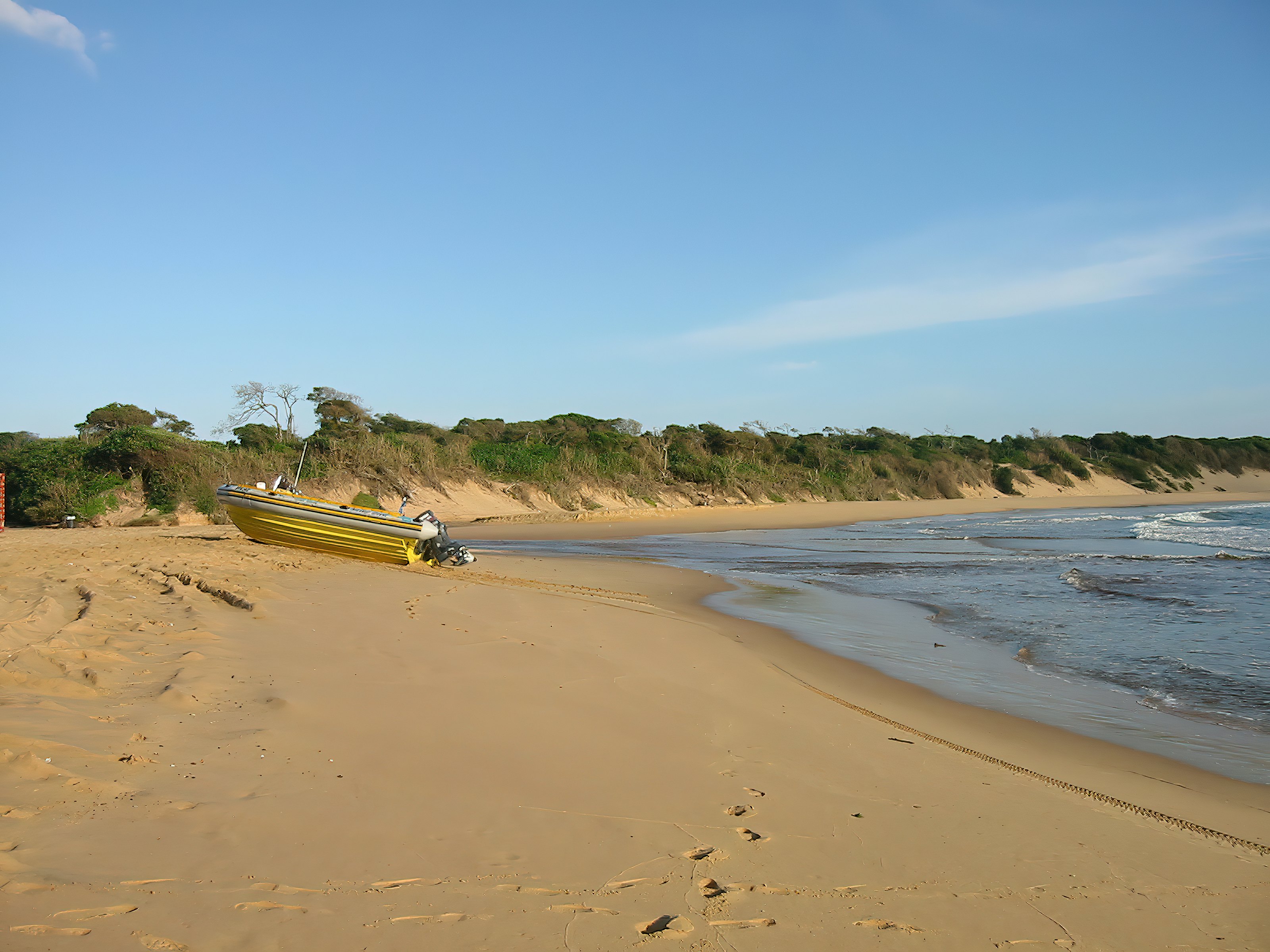 The remote coastline of Sodwana Bay in northern KwaZulu Natal, South Africa.