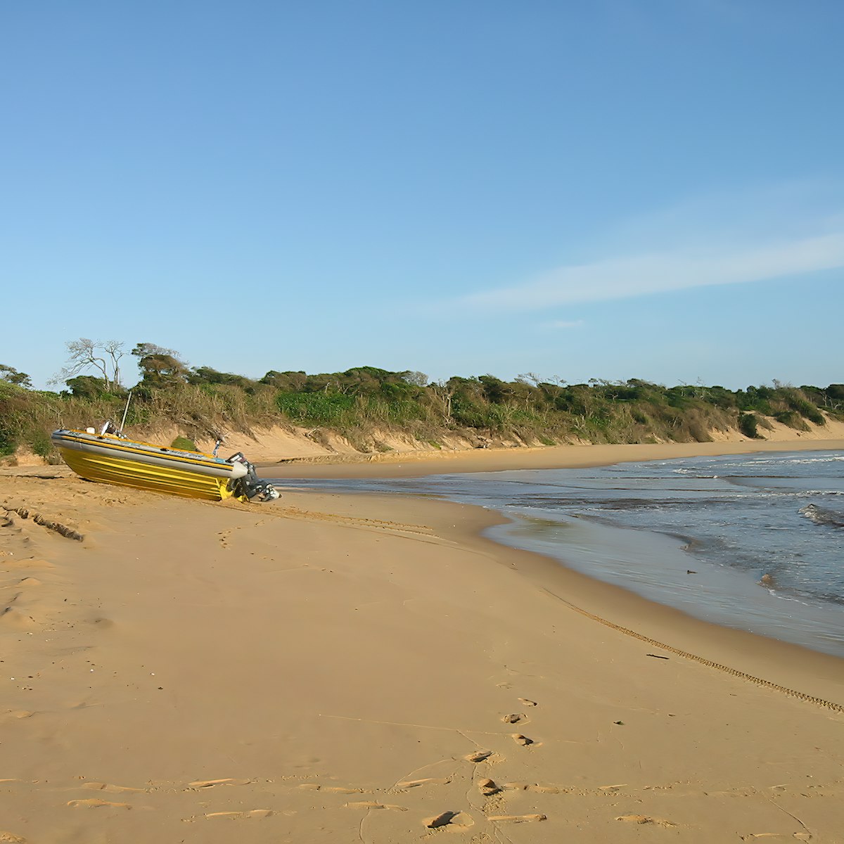 The remote coastline of Sodwana Bay in northern KwaZulu Natal, South Africa.