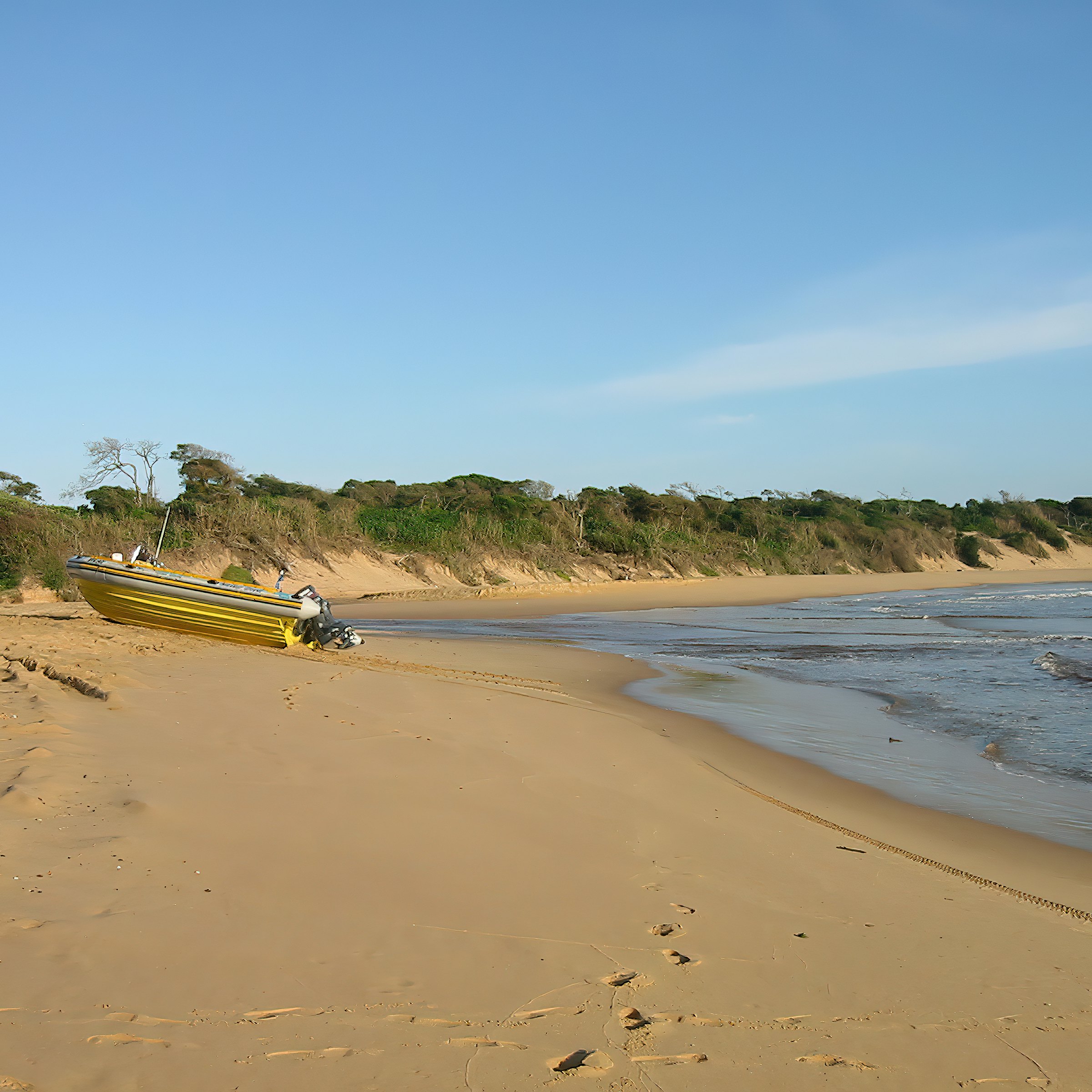 The remote coastline of Sodwana Bay in northern KwaZulu Natal, South Africa.