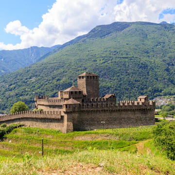 Montebello Castle in Bellinzona, Switzerland.