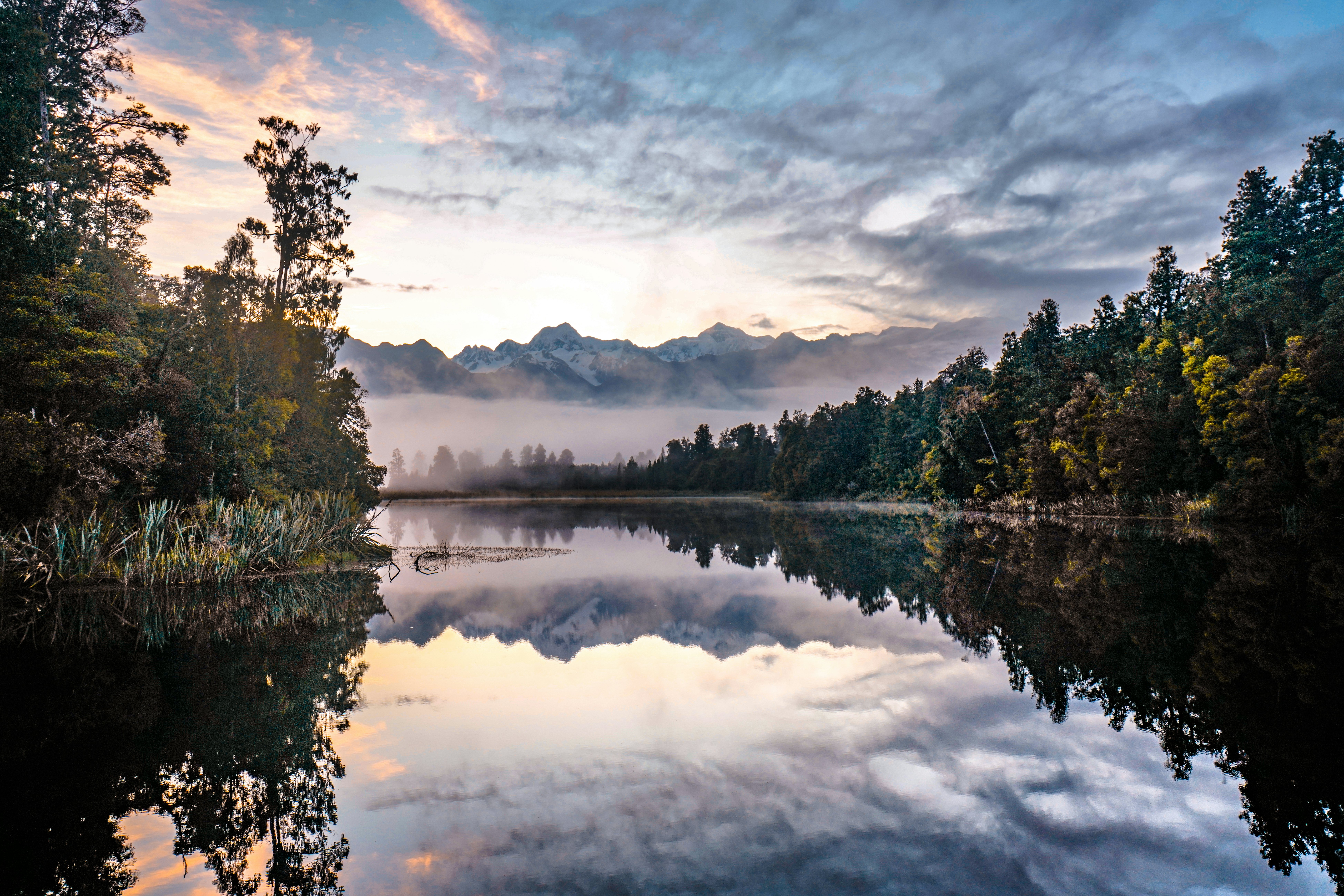 Lake Matheson, South Westland, New Zealand.