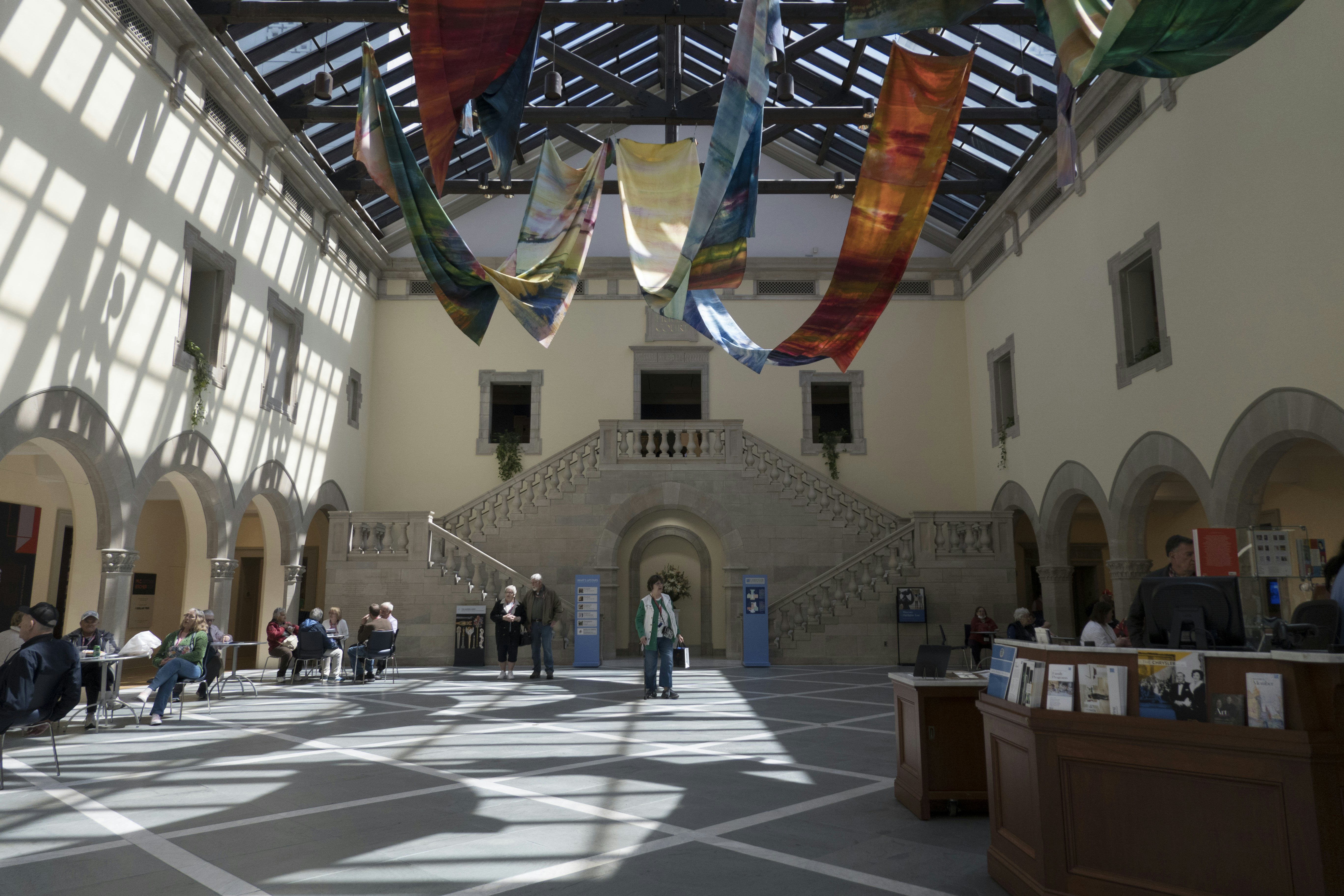 The interior hallway at the Chrysler Museum of Art.