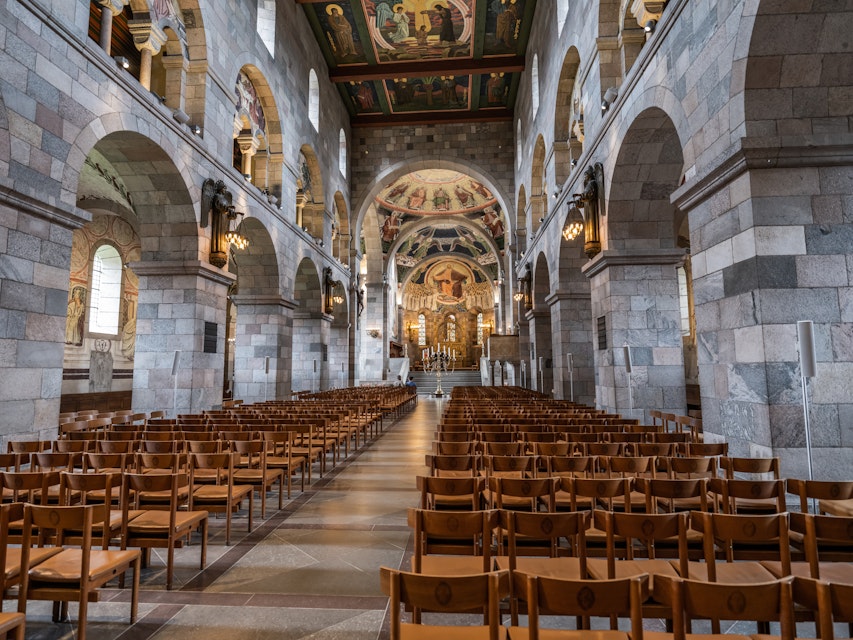 Inside Viborg Cathedral.