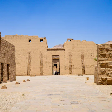 Medinet Habu temple.