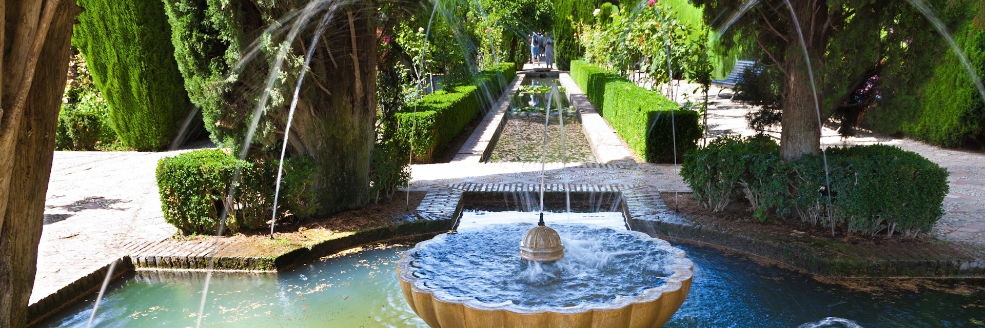 Lower gardens of the Generalife, Alhambra de Granada.