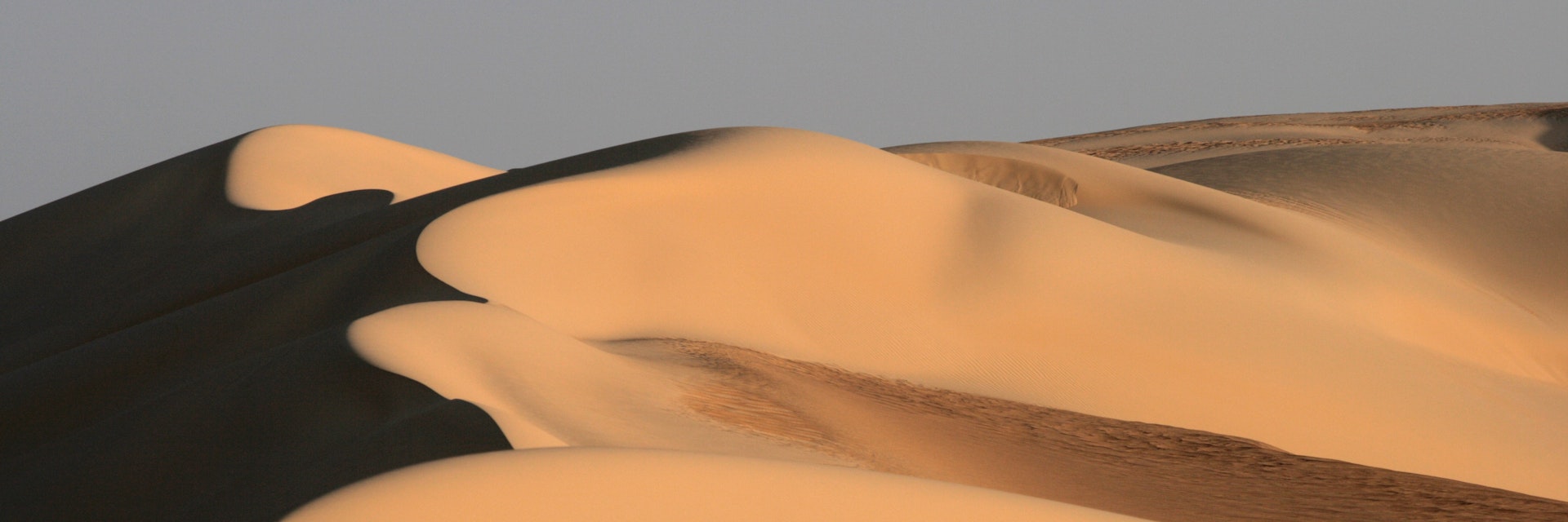 Dunes in the great sand sea in Egypt.
