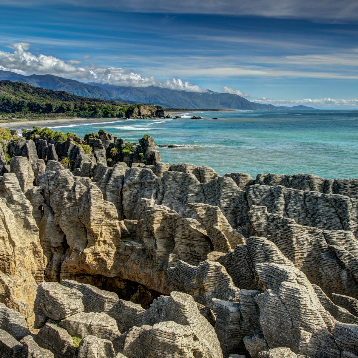 Pancake Rocks, Punakaiki, West Coast, New Zealand.