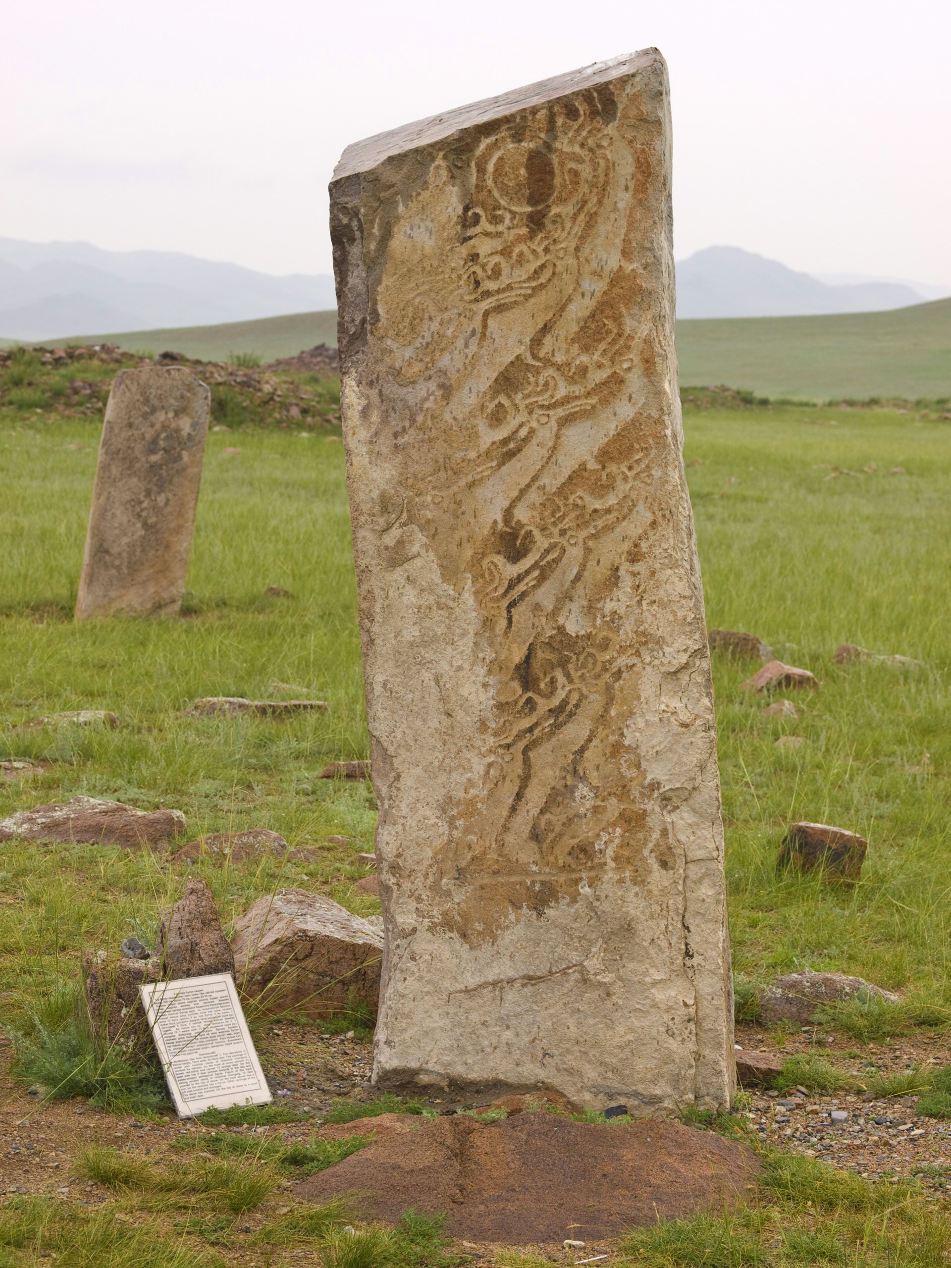 Deer stone in Uushigiin Uver, Mongolia.