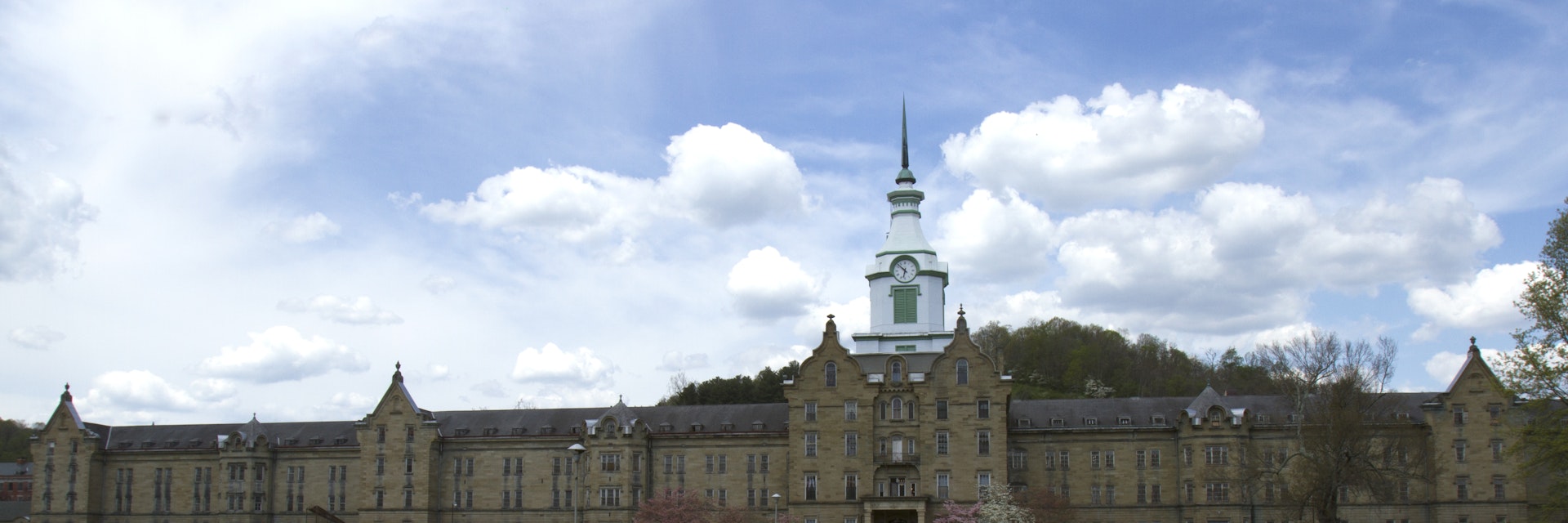 The Trans-Allegheny Lunatic Asylum building and grounds.