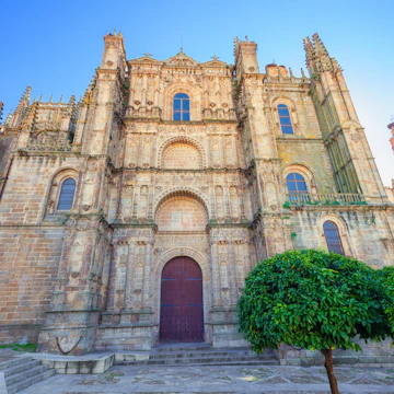 Facade of Plasencia Cathedral.
