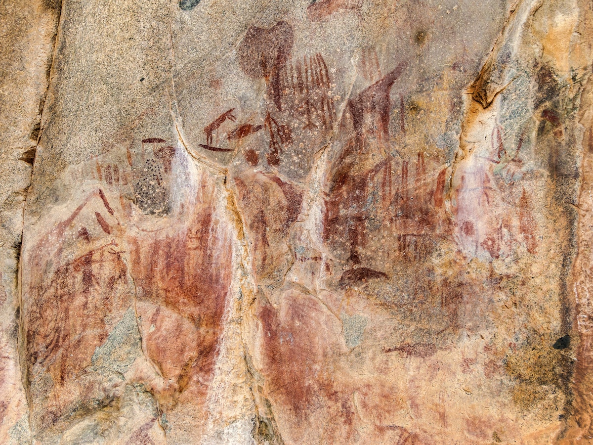 Famous rock paintings in Iringa from the native people.