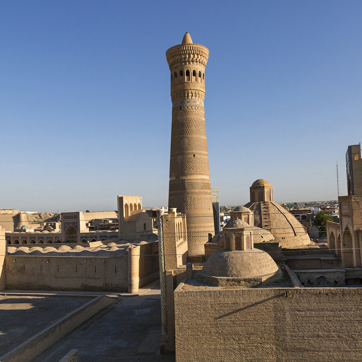 Kalon Minaret and the Poi Kalon religious complex, Bukhara, Uzbekistan.