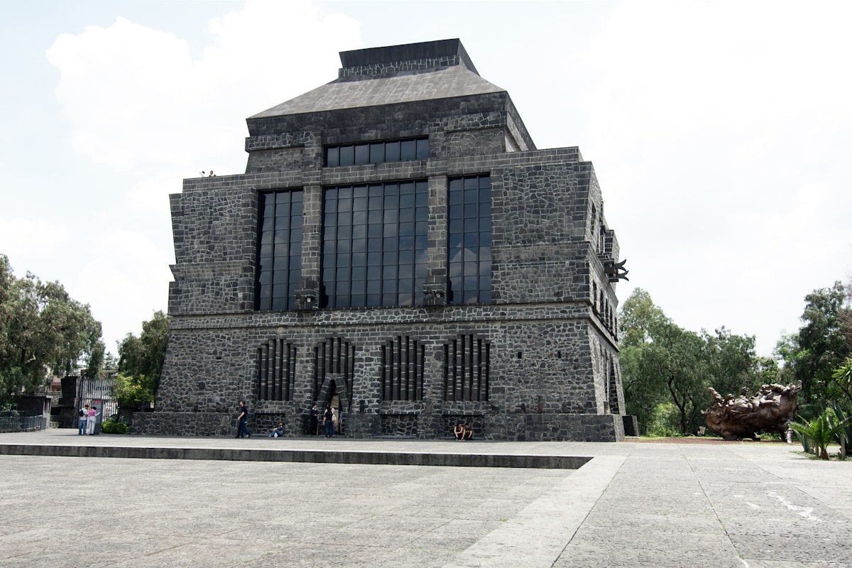 Exterior of the Anahuacalli Museum, crated by Diego Rivera.