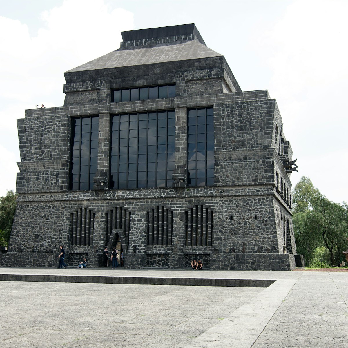 Exterior of the Anahuacalli Museum, crated by Diego Rivera.