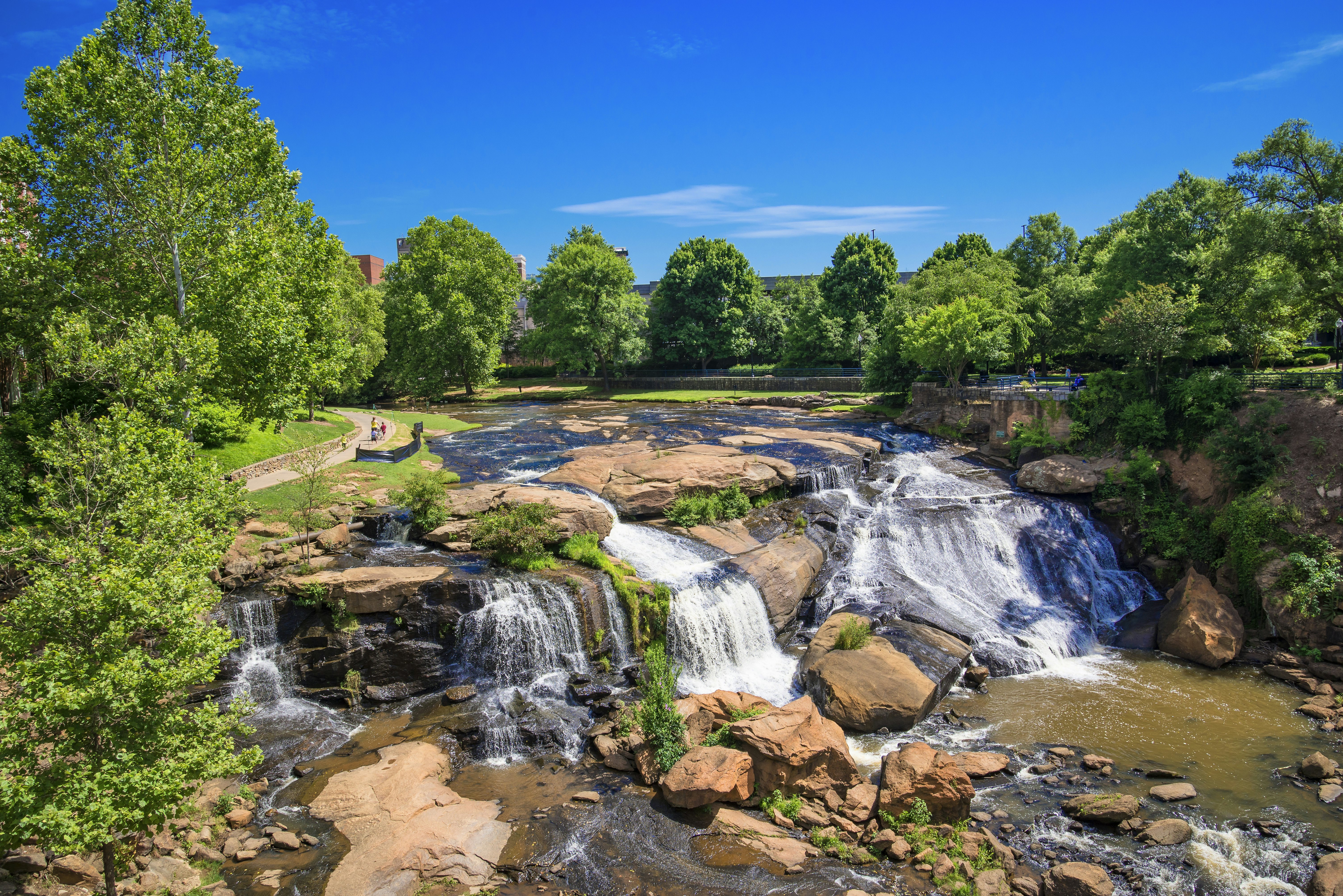 Falls Park on the Reedy in Greenville, South Carolina.