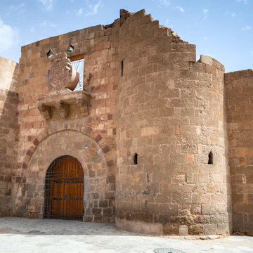 Main entrance gate of Aqaba Fortress.