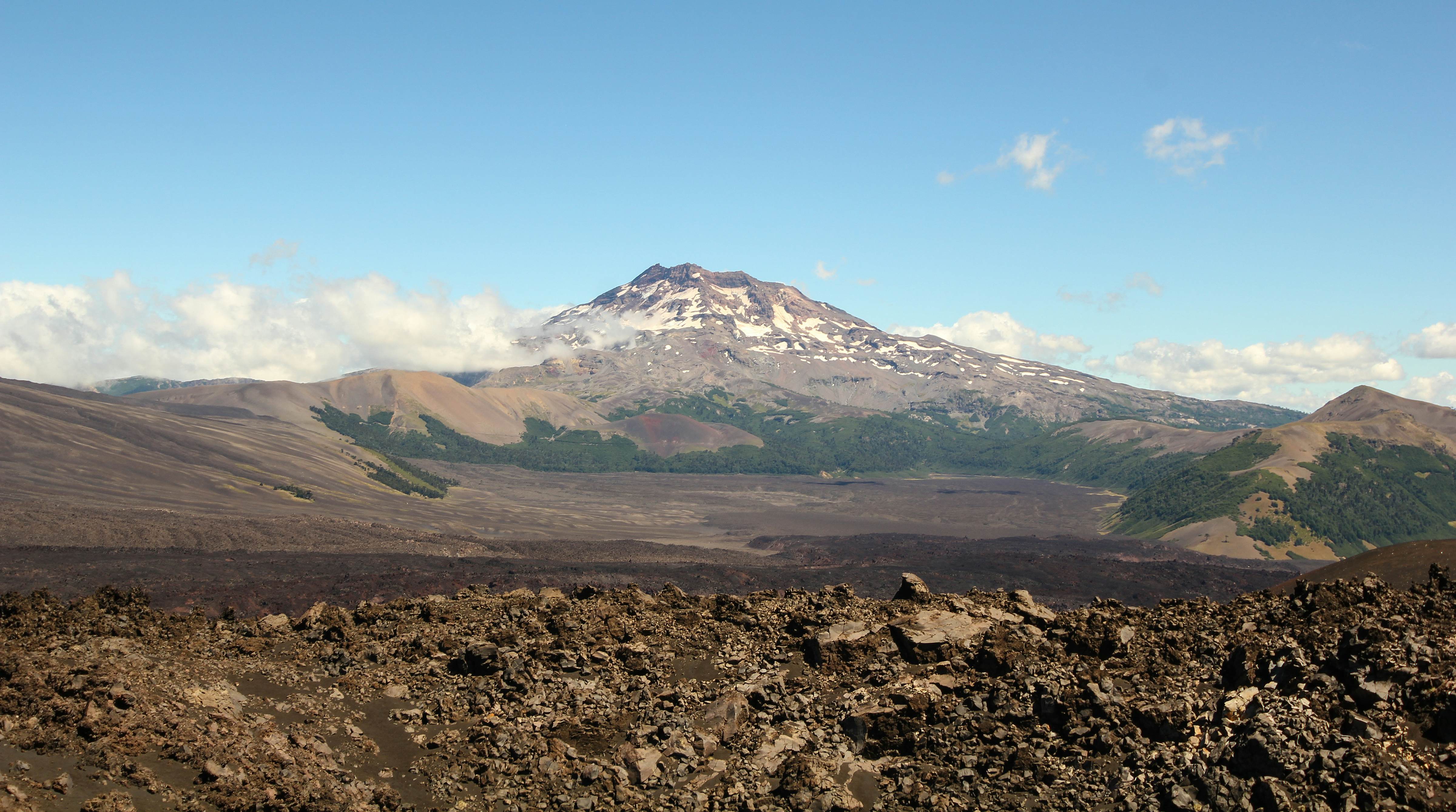 Tolhuaca volcano in Malalcahuello and Nalcas National Park, Chile.