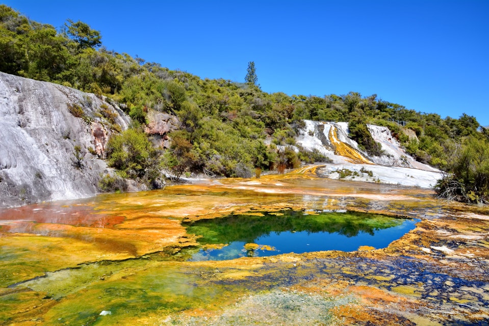 Orakei Korako geothermal park, New Zealand.