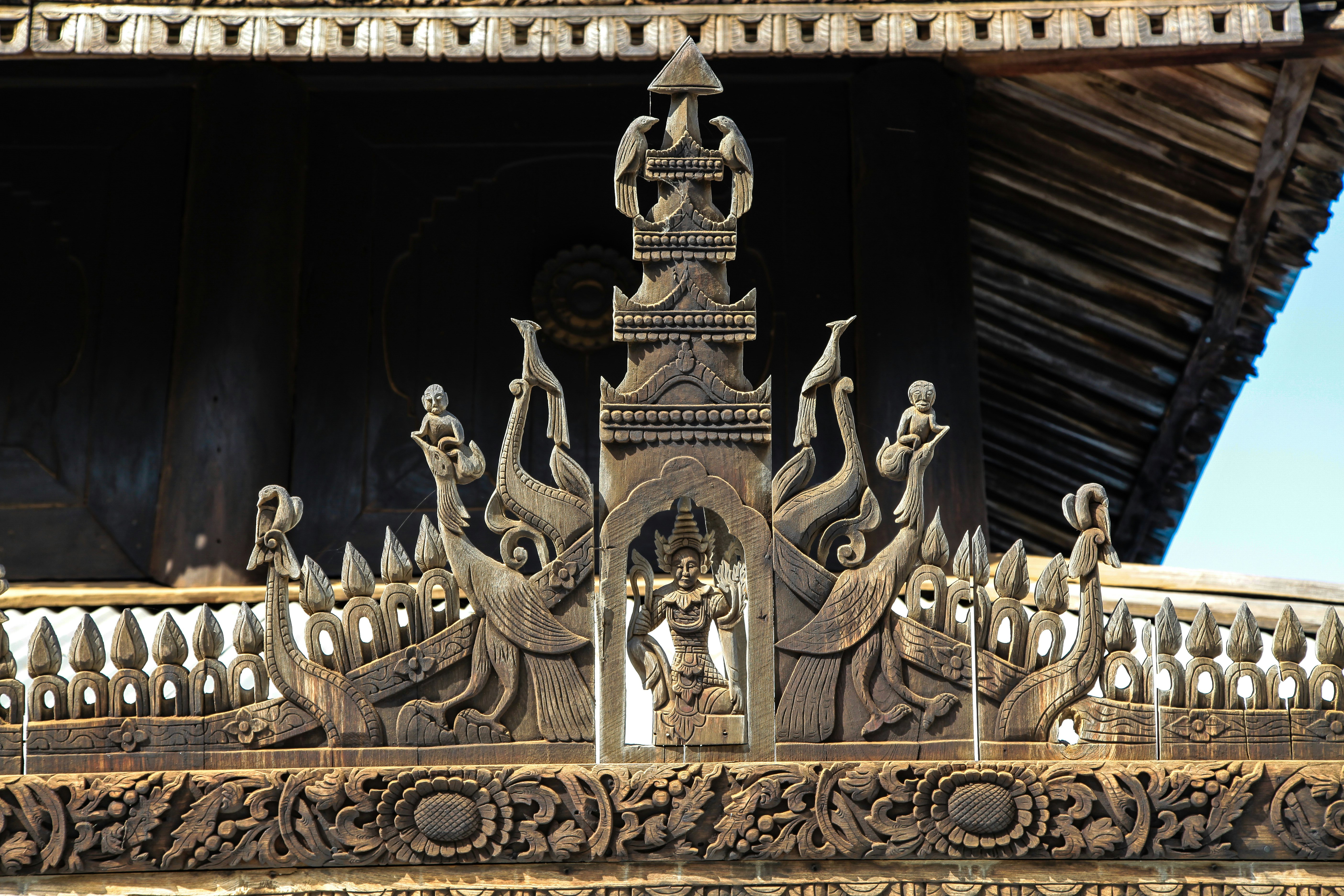 the Bagaya Kyaung monastery, entirely built in teak, characterized by wooden beams and panels inlaid and decorated with figures of gods and myths, Bagan, Myanmar; Shutterstock ID 1119025109; your: Sloane Tucker; gl: 65050; netsuite: Online Editorial; full: POI
1119025109