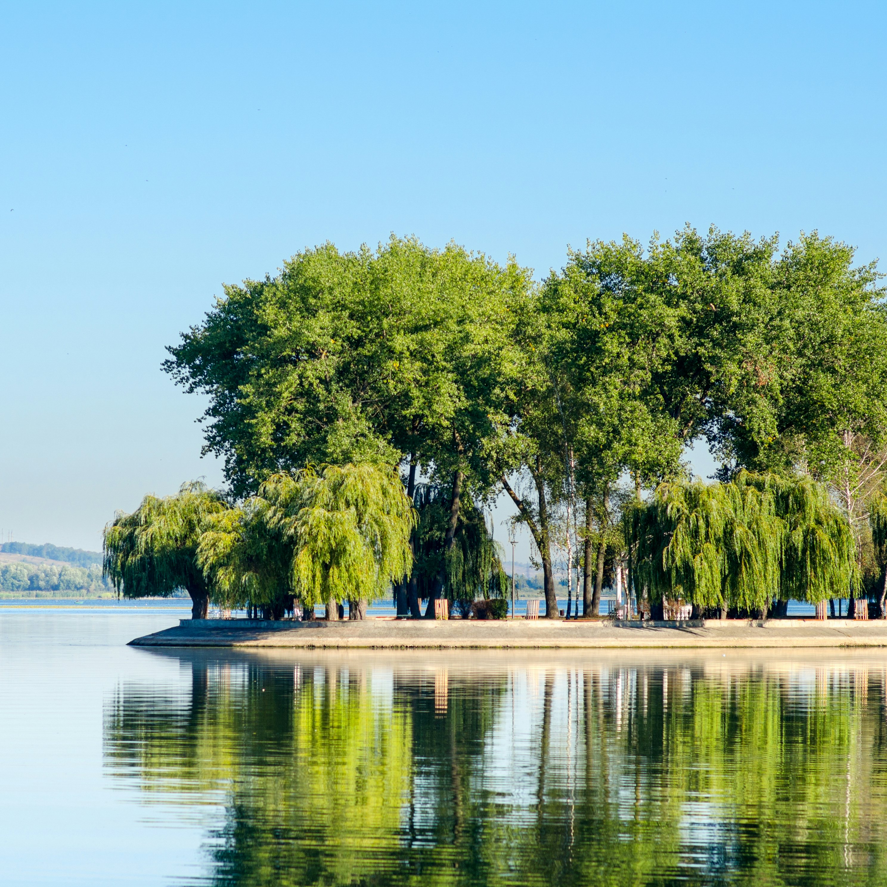 Ternopil Lake in Ukraine.