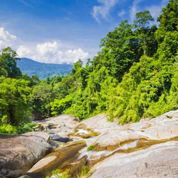 Karome Waterfall at Khao Luang National Park, Southern Thailand.