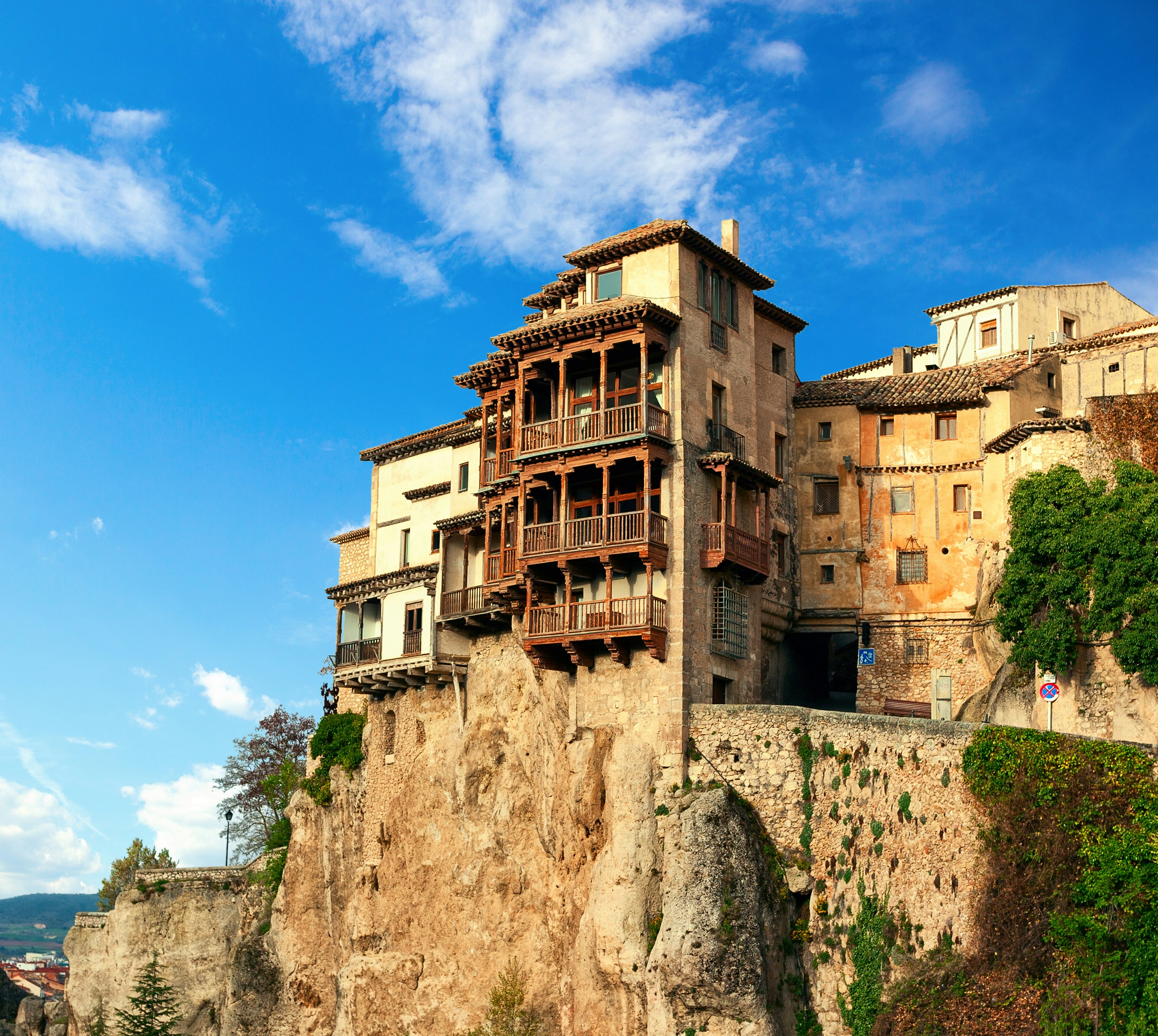 The Casas Colgadas, Hanging Houses in the medieval town of Cuenca, Castilla La Mancha, Spain.