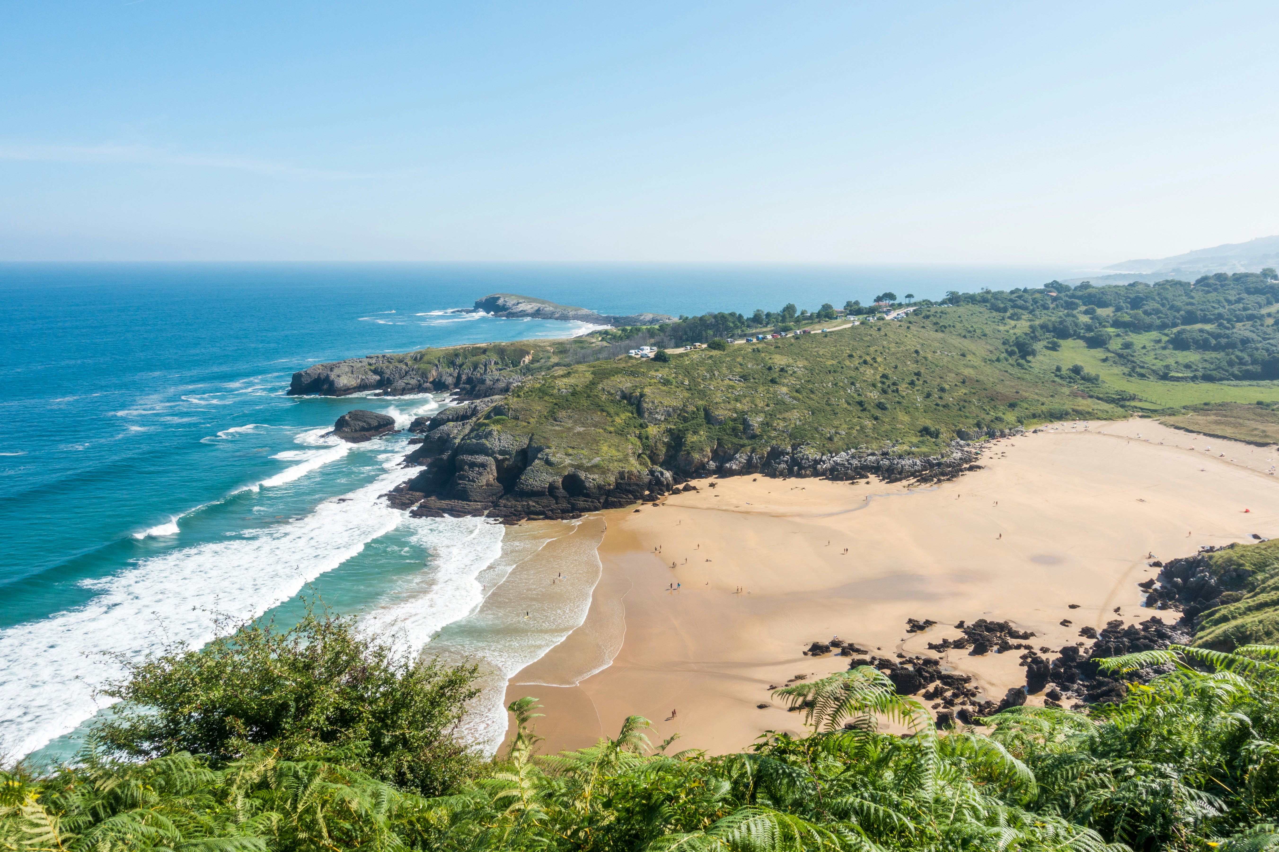Aerial views of the Playa Sonabia.