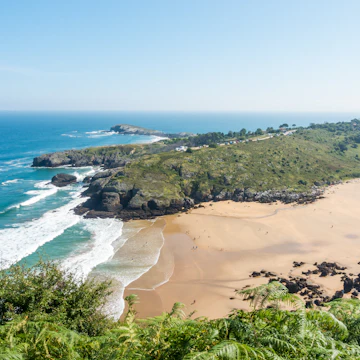 Aerial views of the Playa Sonabia.