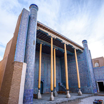 Summer mosque inside ancient Kuhna Ark in Khiva, Uzbekistan.